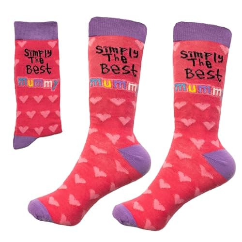 SHATCHI Simply The Best Mummy Novelty Socks For Women Designer Socks For Mums Birthday Christmas Mothers Day Gift