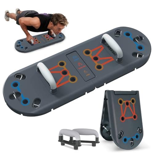 BOOSTEADY Push Up Board - Portable Push Up Bar for Home & Travel, Multi-Functional Fitness Workout Equipment | Ideal Home Gym Equipment for Strength Training | Durable Push Up Board for Men and Women