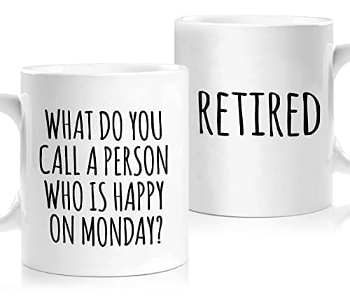 SteadStyle Funny Retirement Gifts for Women Men 2026, Happy Retiree Mug 11oz, Humorous Leaving Gifts for Colleague Friend Boss Teacher Nurse, Office Coworker Farewell Gift Coffee Cup Goodbye Present