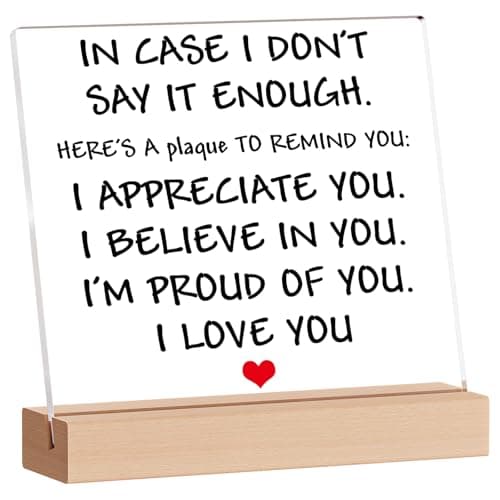 KAAYEE Valentines Gifts for Him & Her, Women Men Valentines Gifts, Valentine’s Gift for Husband Wife, Anniversary Acrylic Plaque Gift for Girlfriend & Boyfriend, Presents for Lover on Birthday