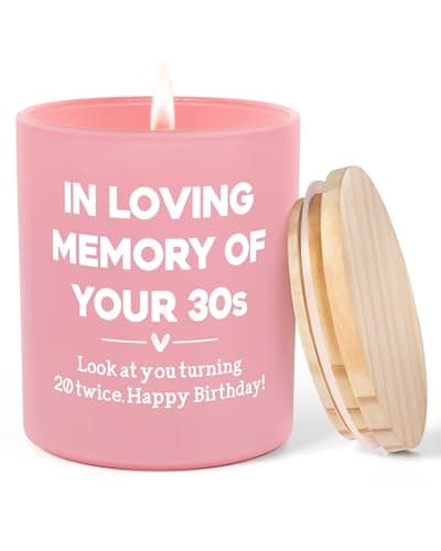 SteadStyle Funny 40th Birthday Gifts for Women Candle 10oz Lavender Vanilla Scented, 40 Year Old Birthday Gift for Wife, Sister, Best Friend, Colleague, 1985 Birthdays Decorations, 40th Bday Present