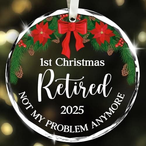 NewEleven Retirement Gifts For Women, Men - 1st Christmas Retired, Retirement Gift For Colleague, Work Bestie - Leaving Gifts For Colleagues Women From Friend, Coworker - Christmas Bauble