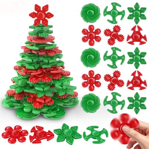 nicknack 60PCS Christmas Party Bag Fillers for Kids, Christmas Stocking Fillers Eve Box Fillers, Mini Fidget Toys Hand Spinners Bulk Class Prizes Party Favours for Kids Adults