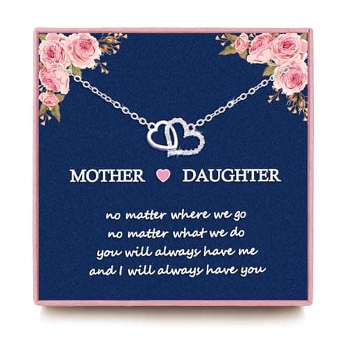 Astravia Mothers Day Gifts Sterling Silver Necklace Jewellery with Heart Pendant for Mother Daughter Birthday Mummy Presents for Mum with Love Card