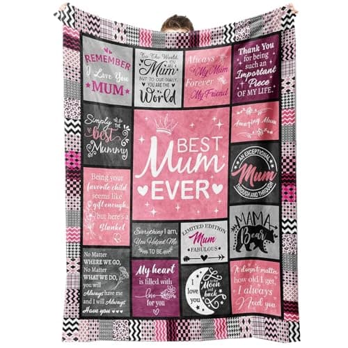 PRSTENLY Mum Birthday Gifts, 60 * 50in Fleece Blanket Mum Gifts, Gifts For Mum Mummy on Mother Day Birthday Christmas Anniversary, Presents for Mum from Daughter Son