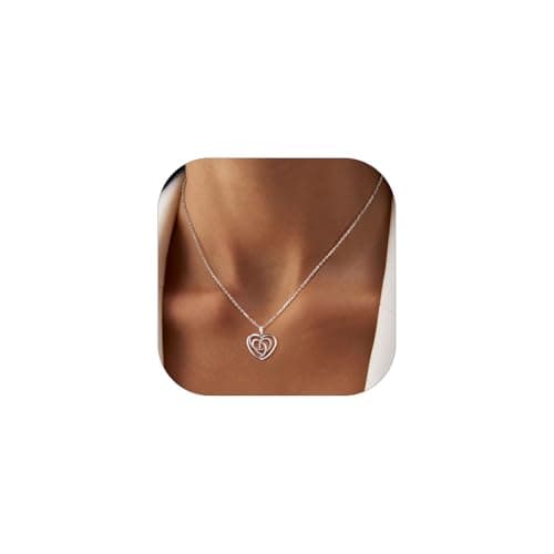 PROSILVER Sterling Silver Necklace for Women - Heart Celtic Knot Pendant with Adjustable Chain S925 Celtic Infinity Love Jewelry with Gift Box