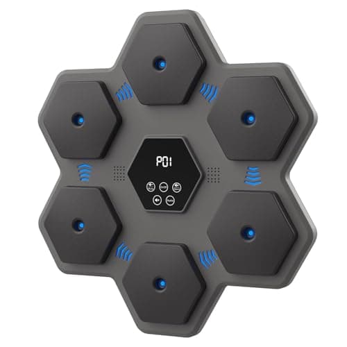 Music Boxing Machine, Interactive Punching Trainer with Boxing Gloves, Electronic Workout Equipment Target for Home Gym,9 Modes & 9 Speeds