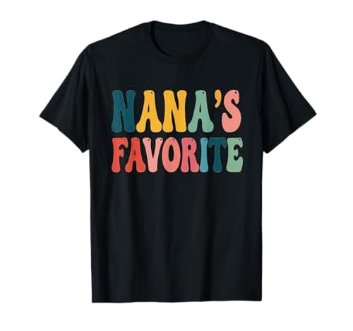 Funny Grandma's Nana's Favorite Grandparent Grandchild Retro T-Shirt