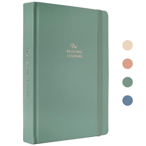 MGGAO Reading Journal Book Lovers Gifts, PU Leather Reading Log, 30 Days Reading Challenge Book, Track Your Reading Progress, 112 Book Reviews, A5 Size