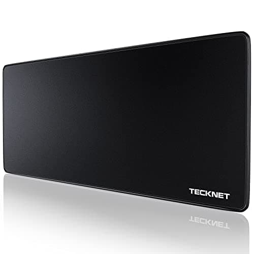TECKNET Gaming Mouse Mat, 900x400x3mm Large Mouse Pad, Extended Waterproof Mousepad, Non-Slip Rubber Base-Smooth Cloth Surface-Compatible with Laser and Optical Mouse-Black