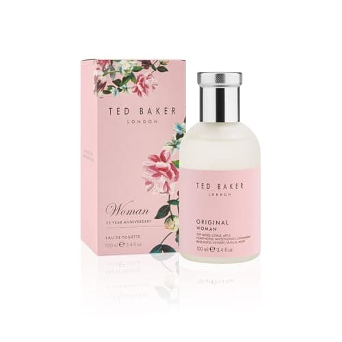 Ted Baker Woman Pink Eau de Toilette Spray Floral Green Feminine Fragrance, Opening Notes are Fresh Peach, Bergamot and Tangerine with Warm Musk, Vanilla and Vetiver Base, 100ml