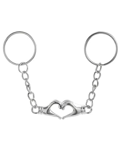 GOZINA Couples Keyring, personalised Keyring Valentine's Day Gift Matching Couple Stuff for Boyfriend Girlfriend Husband Wife Best Friend Birthday Anniversary Wedding Gift Keychain