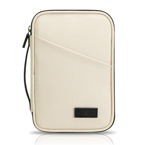 INNKGLE Passport Holder Travel Wallet -White- RFID Blocking, Waterproof Travel Document Organizer with Multiple Compartments, Family Travel Wallet for Men and Women, Ideal Travel Accessories & Gifts