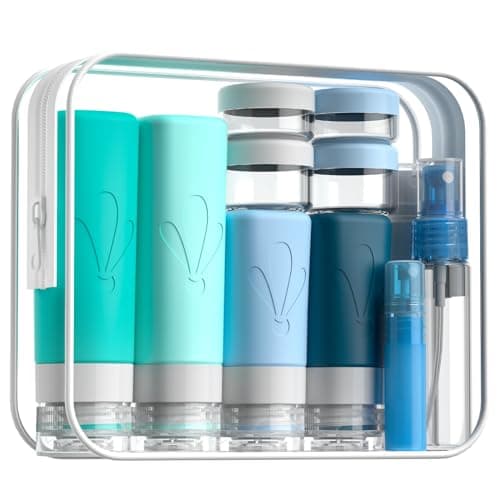 INSFIT Silicone Travel Bottles Set, 17 Pack Leakproof Travel Containers for Toiletries, Airplane Travel Essentials