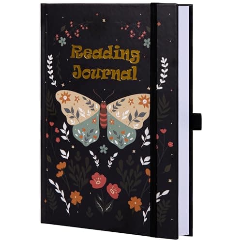 TIEFOSSI Reading Journal for Book Lovers, Track Your Reading Progress, 85 Book Reviews, Stage Reading Record, Hardcover A5 Journal Reading Planner, Gifts for Readers