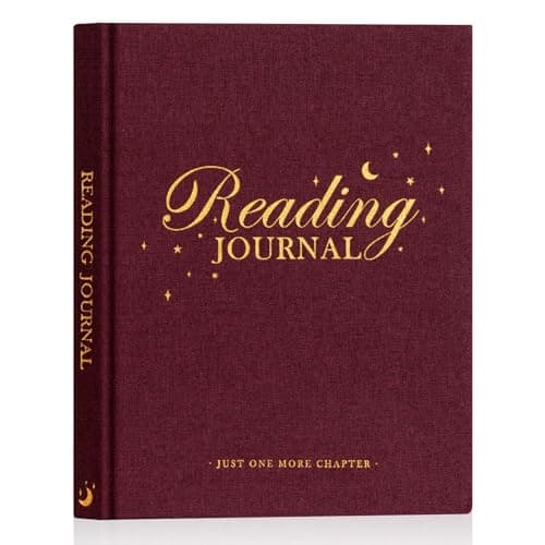 Lanpn Reading Journal Book Journal for Book Lovers Readers, 9.3" x 7.7" Book Tracker Journal, Linen Hardcover Reading Log Book with 52 Book Reviews, 158 Pages Reading Notebook Bookish Gifts (Pruple)