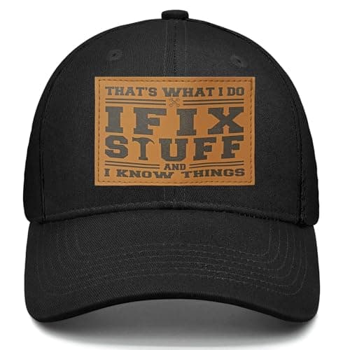 Aleture Baseball Cap for Men, Unique Gifts for Men Who Have Everything Ideas for Husband Dad Grandpa Christmas, Funny Cotton Fix Baseball Cap Black
