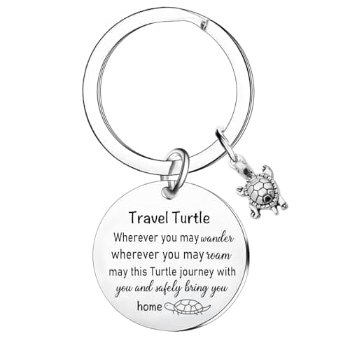 MADHAHEFU Travel Gifts For Women Travel Turtle Keyring Traveler Accessories Travelling Essentials Safe Travelling Gifts For Traveler