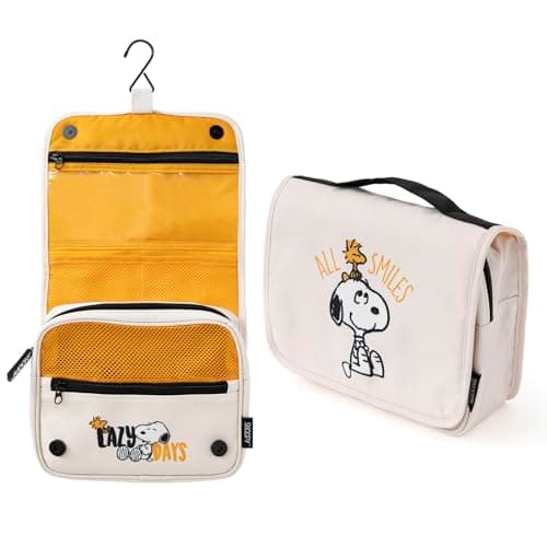 Grupo Erik Hanging Toiletry Bag - Snoopy Gifts for Dog Lovers | Travel Toiletry Bag Waterproof with Hook, Cosmetic Bags Makeup, Toiletries Travel Organiser | Dog Gifts Under 20 Pounds
