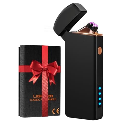 Coquimbo Christmas Stocking Fillers Gifts for Men Dad Him Electric Lighter, USB Rechargeable Arc Windproof Flameless Plasma Lighters with Battery Display, Advent Calendar 2025 Mens Birthday Gifts