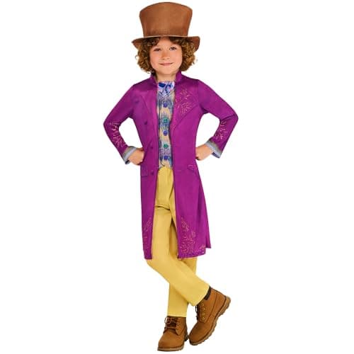 Rubies Official Warner Brothers Willy Wonka Child Costume, Kids Fancy Dress, Size Ages 7-8 Years Halloween