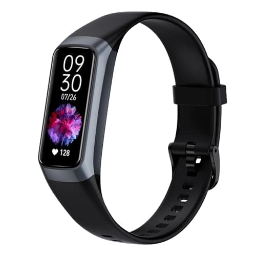 Amethstur Fitness Tracker with 24/7 Heart Rate Blood Oxygen Sleep Monitor,Activity Tracker with 1.1" AMOLED Touch Color Screen, Multiple Sport Modes Step Counter,IP68 Waterproof for Women Men (Black)