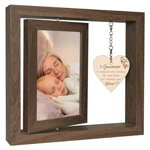 A Grandchild is Someone Who Reaches for Your Hands but Touches Your Heart Photo Frame First Time Grandparents Gifts