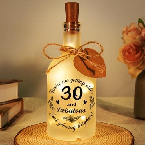 Sayregifty 30th Birthday Gifts for Women Men - LED Bottle Decorative Light