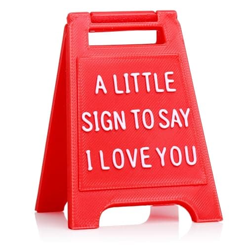Velenti Valentines Day Gifts - Romantic I Love You Sign Figurines - Fun Boyfriend Valentine's Day Gift - Cute Birthday, Christmas, Wedding Gift for Girlfriend, Wife, Fiancee - Mini Sign Decoration