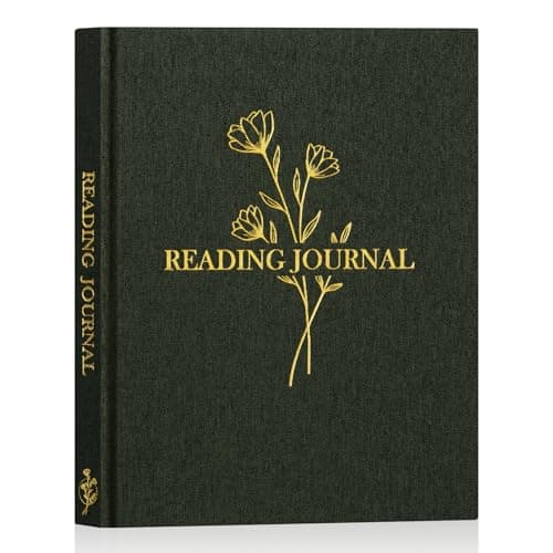 Lanpn Reading Journal for Book Lovers Readers - Linen Hardcover Reading Log with 52 Book Reviews - Books Tracker Diary Reading Notebook Bookish Gifts, 23.6 x 19.5 cm, 158 Pages (Beige)