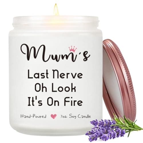 Gifts for Mum from Daughter & Son, Soy Wax Lavender Scented Candle, Mum’s Gift for Birthday, Mother's Day, Christmas, Present for Mummy, Grandma, Wife