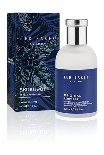 Ted Baker Skinwear Eau de Toilette for Men, Woody Masculine Fragrance with Lime, Bergamot, Lemon, Sandalwood, Amber and Cedar Notes, 100ml