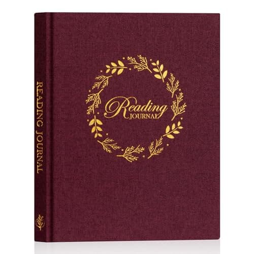 Lanpn Reading Book Journal for Book Lovers Readers, 52 Reviews Linen Hardcover Books Tracker Diary, 158 Pages Reading Log Notebook Bookish Gifts, 9.3" x 7.7" (Pruple)