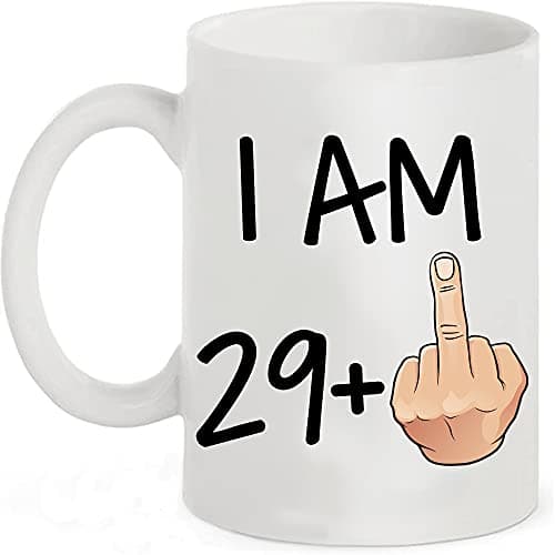 Funny 30th Birthday Gift idea, 11 oz Coffee Mug for Men and Women Turning 30 Years Old as a Joke Birthday Celebration Cup, Dishwasher and Microwave friendly. Best Gift for Mum, dad, Teacher or anyone