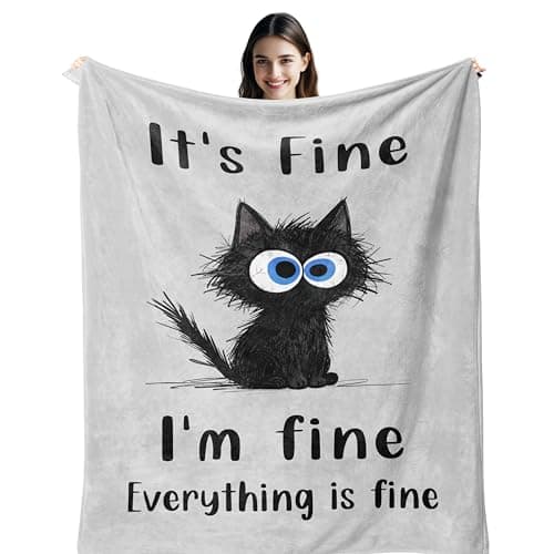 Funny Gifts for Women/Men, Birthday Gifts for Women/Men, Emotional Support Gift, Cheer Up/Inspirational Gifts for Best Friends and Colleagues, Funny Office Blanket 150X130CM