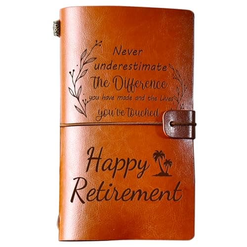 PRSTENLY Retirement Gifts for Women Men, Thank You Leaving Gifts Retired Farewell Gifts Leather Journal, Retirement Gifts for Woman Coworkers, Friends, Boss, Teacher, Good Luck Gifts Happy Retirement
