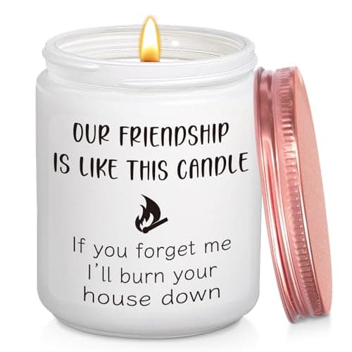 Coldbling Funny Friend Gifts for Women Friends, Bestie Friendship Gifts for Women, Leaving Christmas Birthday Gift for Best Friend Female BFF 7oz Lavender Scented Candle Friendship Presents