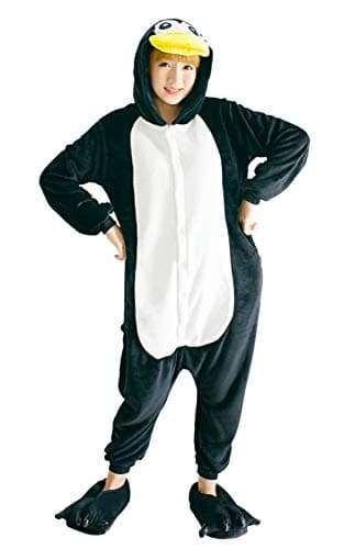 FunnyCos Adult Onesie Animal Pajamas Unisex Halloween Cosplay Costume Loungewear Penguin XL