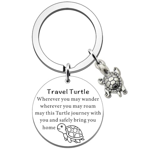 SDOFY Tortoise Keychain Travel Keychain Travel Gifts for Women Family Friends Graduation Gifts