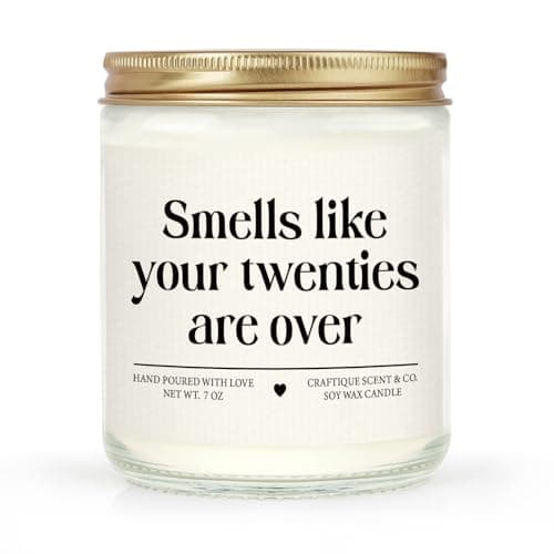 Craftique 30th Birthday Gifts for Women Men, Thirty Birthday Candle, 1995 30th Birthday Decorations for Her Him, 30 Year Old Bday Gifts for Friend, Sister, Wife, Husband, Handmade, 7oz