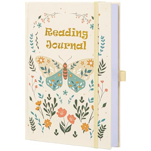 TIEFOSSI Reading Journal for Book Lovers, Track Your Reading Progress, 85 Book Reviews, Stage Reading Record, Hardcover A5 Journal Reading Planner, Gifts for Readers