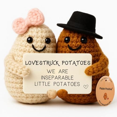 Love Potatoes© | Idea Couple Gift | Romantic Plush | For Him & Her | Surprise Valentine’s Day Anniversary Wedding | I Love You | Partner Boyfriend Girlfriend | Distance Relationship | Cute Pocket Hug