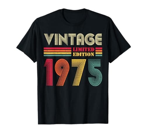 Vintage 1975 50th Birthday Gift Men Women 50 Years Old T-Shirt