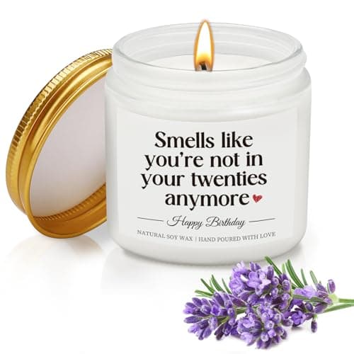 Funny 30th Birthday Gifts for Women Men, 30th Birthday Candle, Soy Wax Candle Lavender Scent 30 Years Old Birthday Decorations Gifts for Her Him Wife Husband Friends Sister, 3.5oz