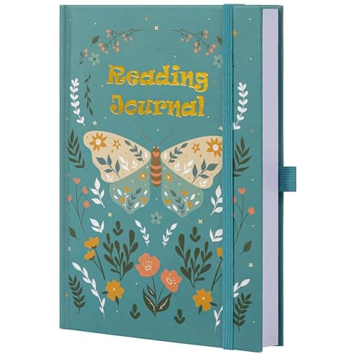 TIEFOSSI Reading Journal for Book Lovers, Track Your Reading Progress, 85 Book Reviews, Stage Reading Record, Hardcover A5 Journal Reading Planner, Gifts for Readers