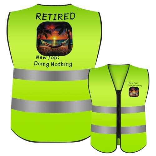 BORISCA Retirement Vest, Reflective Vest, Retirement Gifts for Men Women, Retirement Decorations Funny, for Retirees, Coworkers, Bosses, Friends