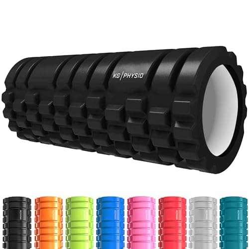 KG Physio Foam Roller for Back, Legs & Arms - Ultra-Lightweight Foam Rollers for Muscles, 3 Massage Intensities, Essential to Release Deep Tension, Made from Durable EVA, 13" x 5" Long