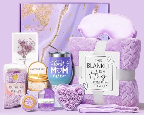 Gifts for Mum, Birthday Hamper Gifts for Mum, Best Mum Ever Set, Relaxing Spa Basket Care Packag Christmas Gifts for Mom