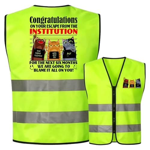 Funny Retirement Gifts for Men, Reflective Hi Vis Vest, Retirement Decorations & Happy Gifts for Men, Dad, Coworkers, Friends, Gift for Work Colleagues