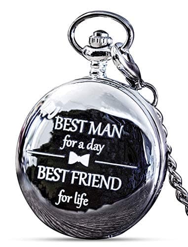 FJ FREDERICK JAMES Best Man Gifts for Wedding - Engraved Best Man Pocket Watch for Best Man Wedding Gift